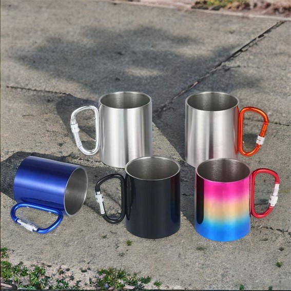 Carabiner Handle Metal Mug